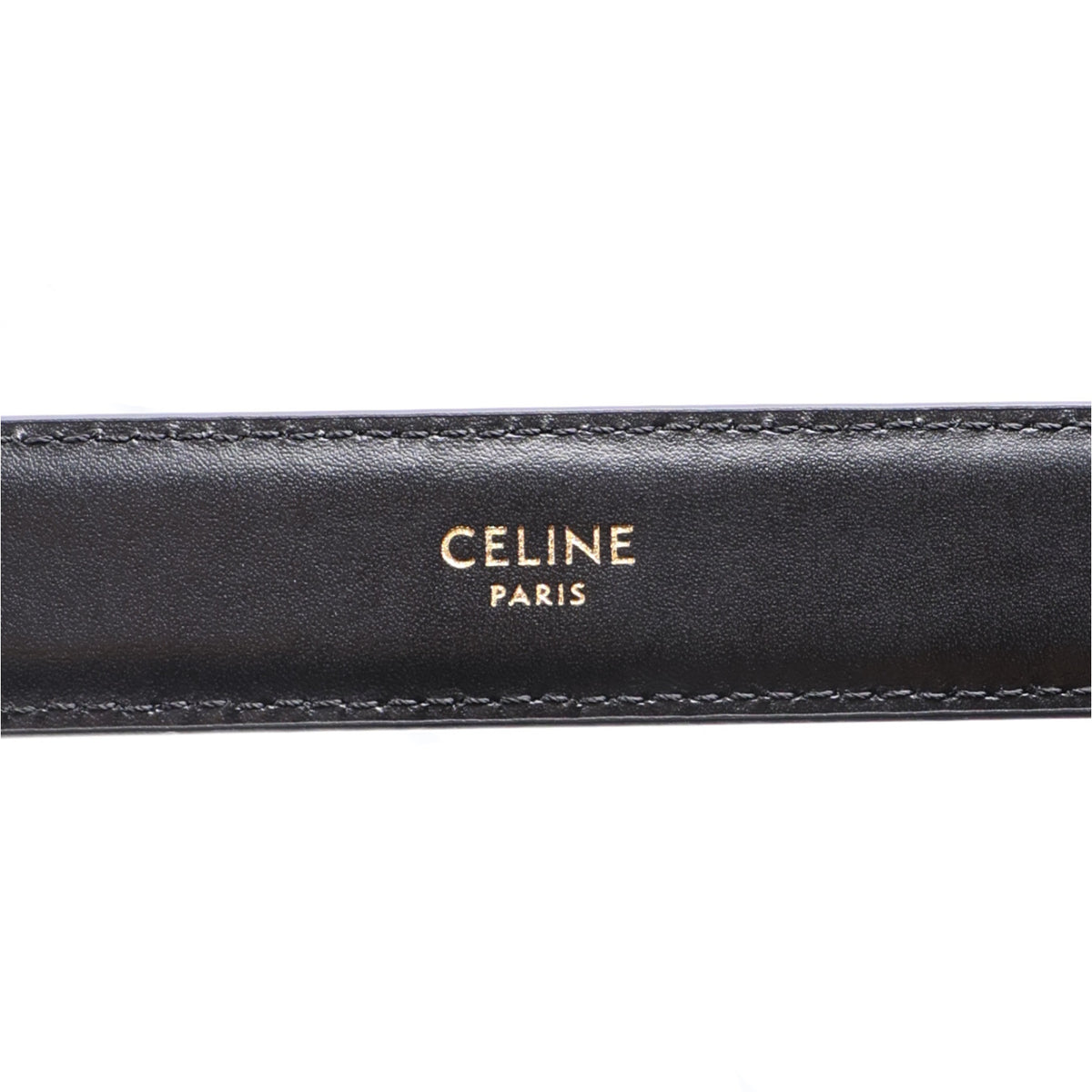 Celine Box Calfskin Medium 25mm Triomphe Belt 95 38 Black 5 of 7