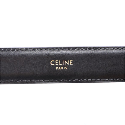 Celine Box Calfskin Medium 25mm Triomphe Belt 95 38 Black 5 of 7