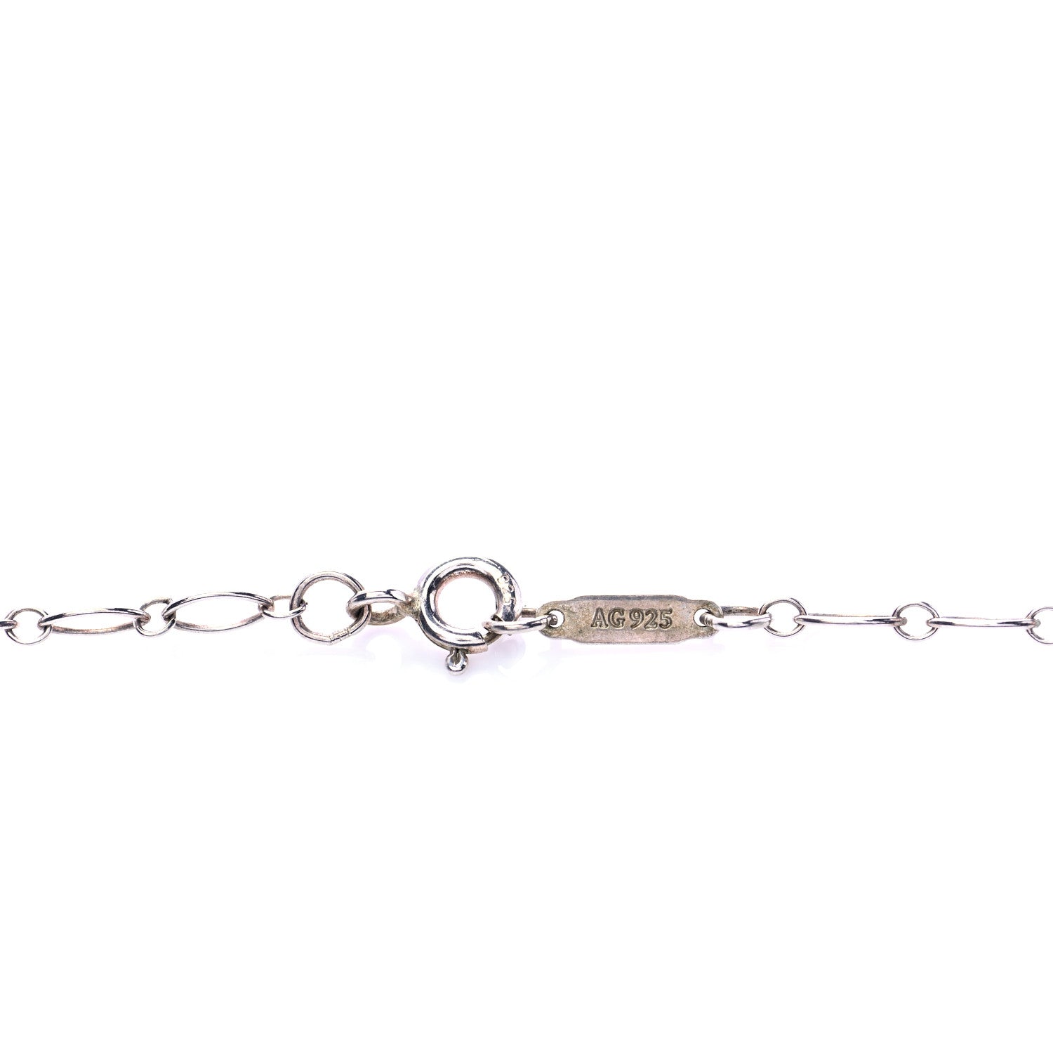 Tiffany Sterling Silver Enamel Beaded Heart Key Pendant Necklace Blue 5 of 7