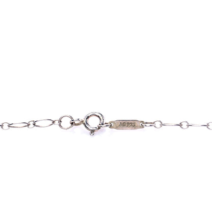 Tiffany Sterling Silver Enamel Beaded Heart Key Pendant Necklace Blue 5 of 7