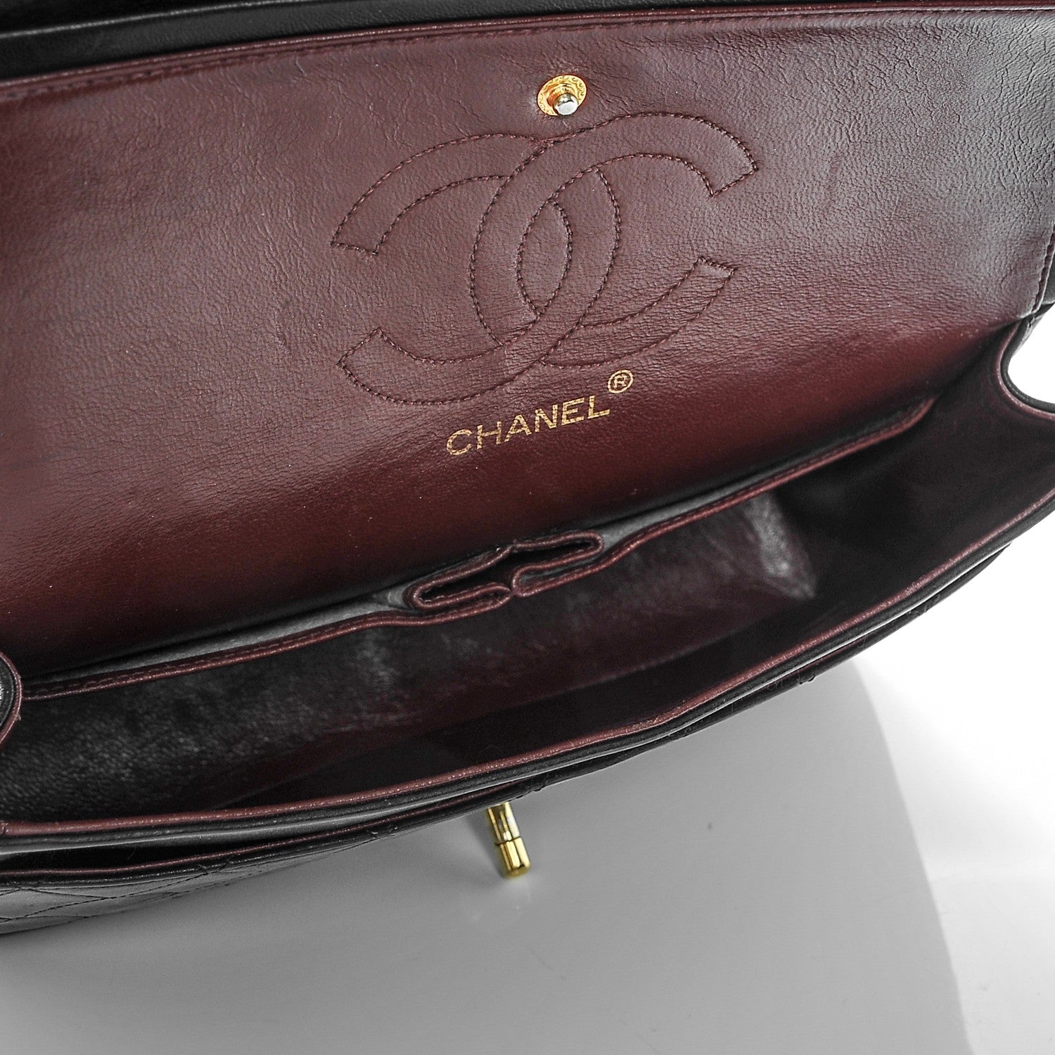 Chanel Lambskin Quilted Medium Double Flap Black 8 of 10