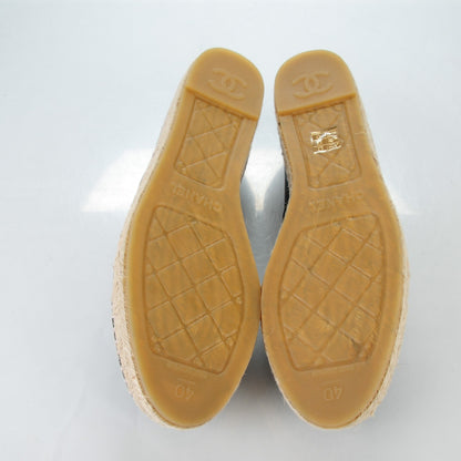 Chanel Lambskin CC Espadrilles 40 Black 5 of 10