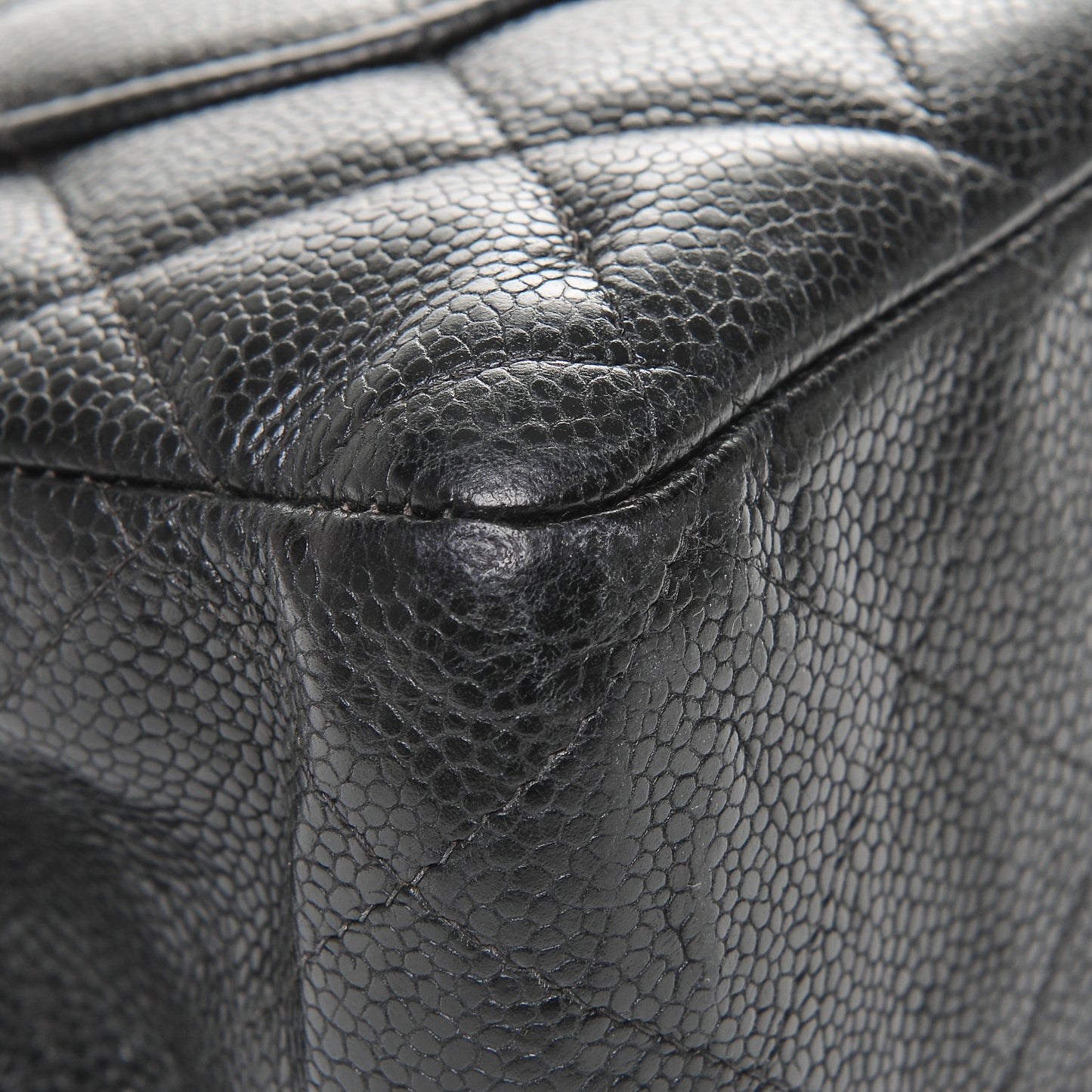Caviar Quilted Jumbo Single Flap Black