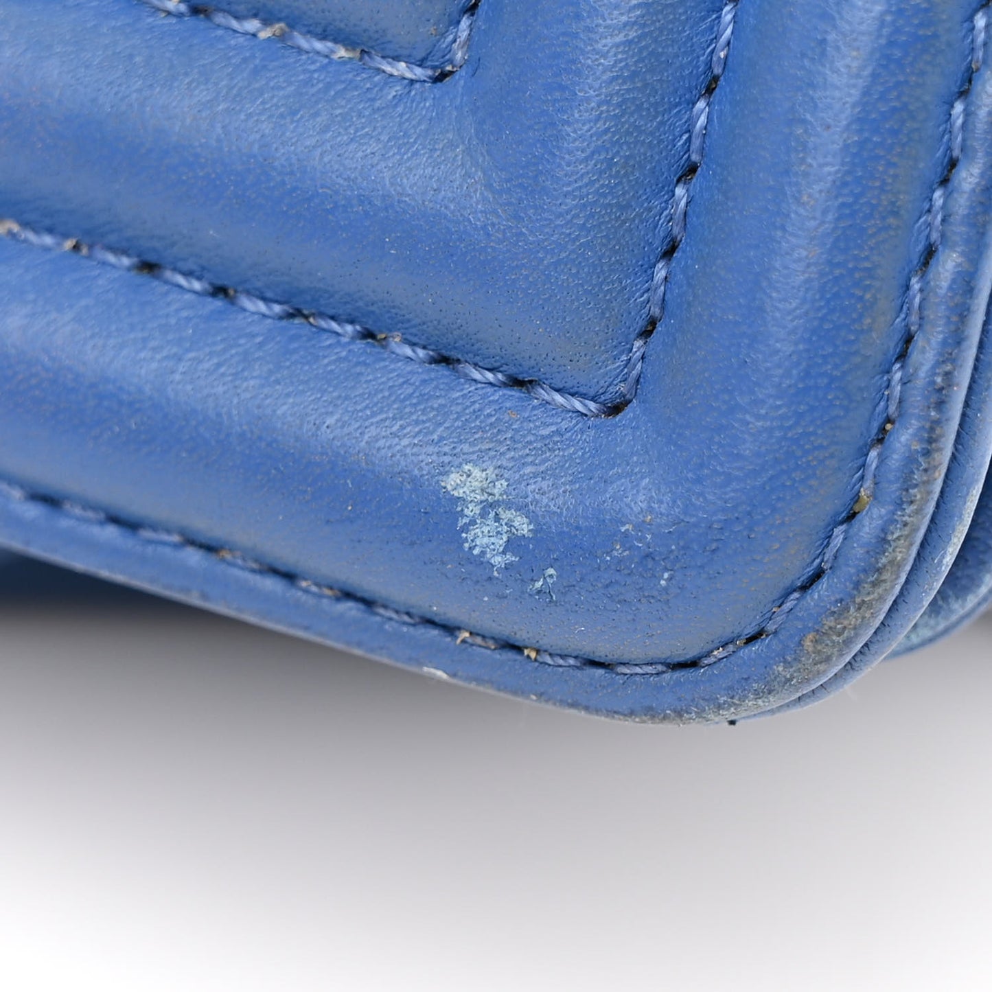 Lambskin Quilted Medium Boy Flap Blue