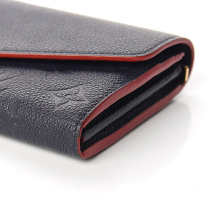Louis Vuitton Empreinte Sarah Wallet NM Marine Rouge 9 of 11