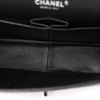 Chanel Lambskin Chevron Quilted Jumbo Double Flap So Black 5 of 11