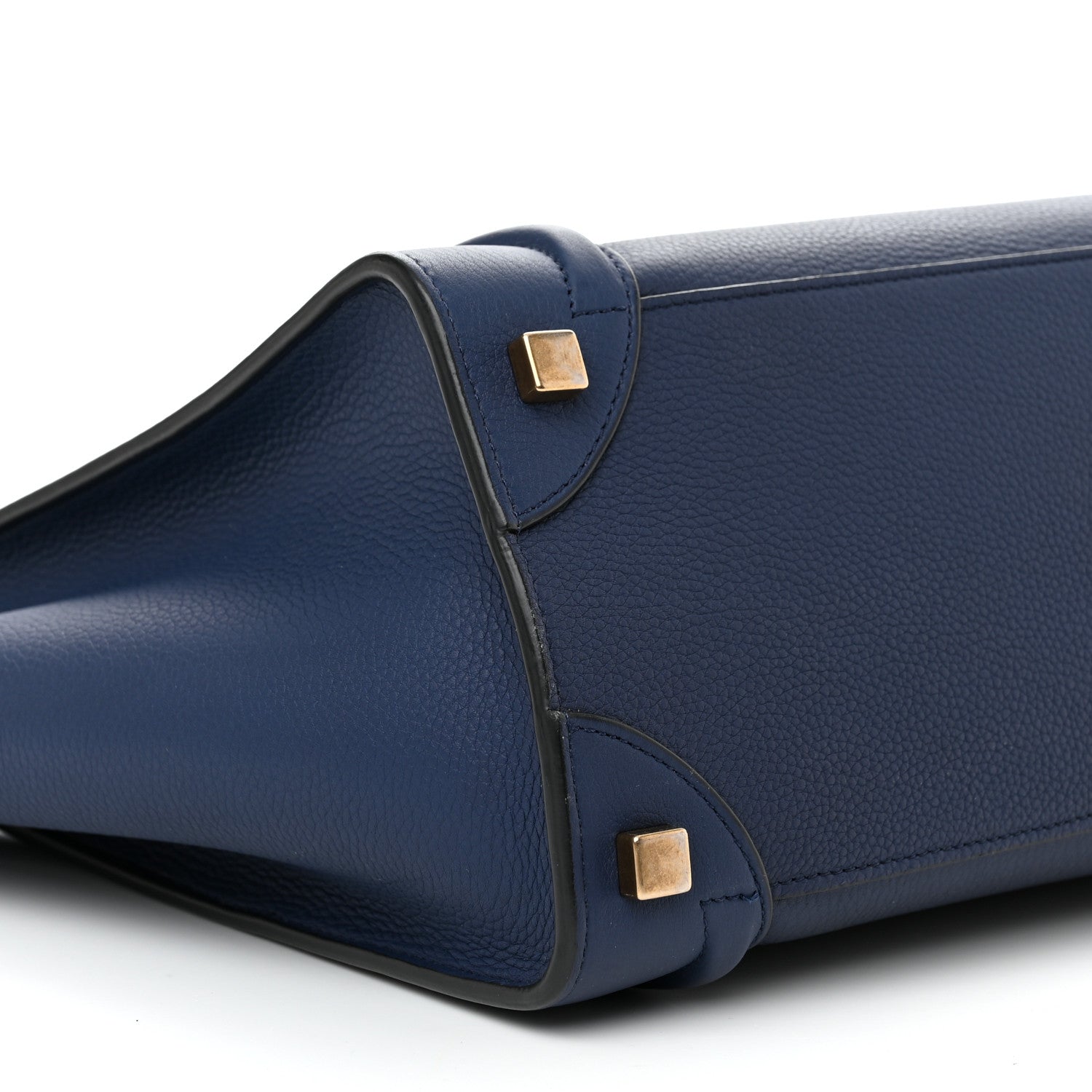 Celine Drummed Calfskin Micro Luggage Marine 10 of 11
