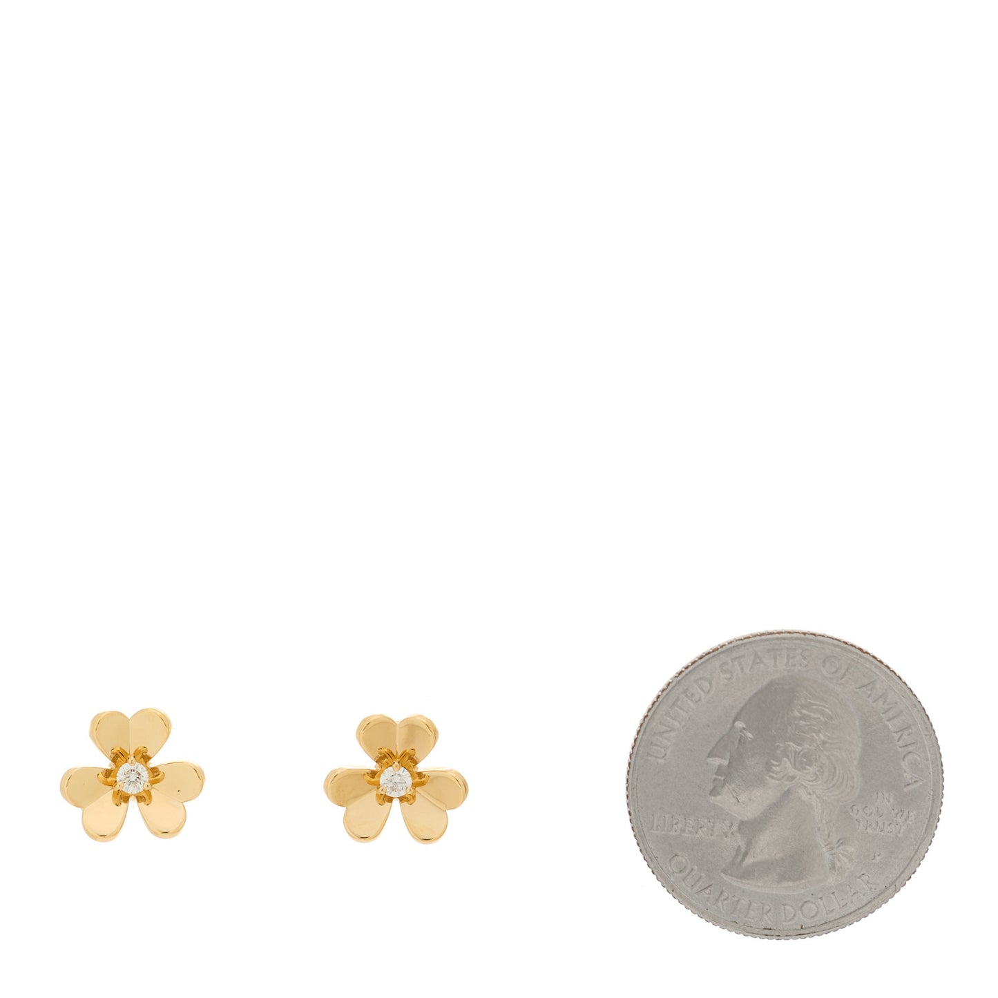 18K Yellow Gold Diamond Mini Frivole Earrings