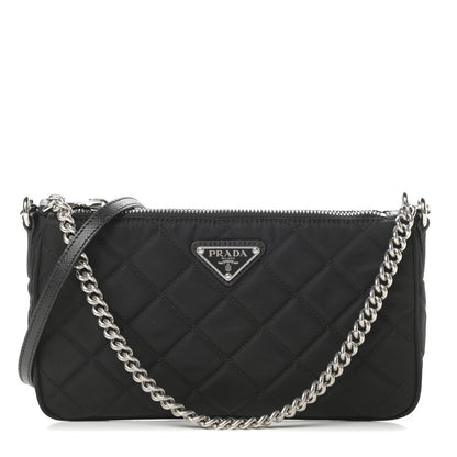Prada Nylon Tessuto Impuntu Quilted Crossbody Bag Black 1 of 11