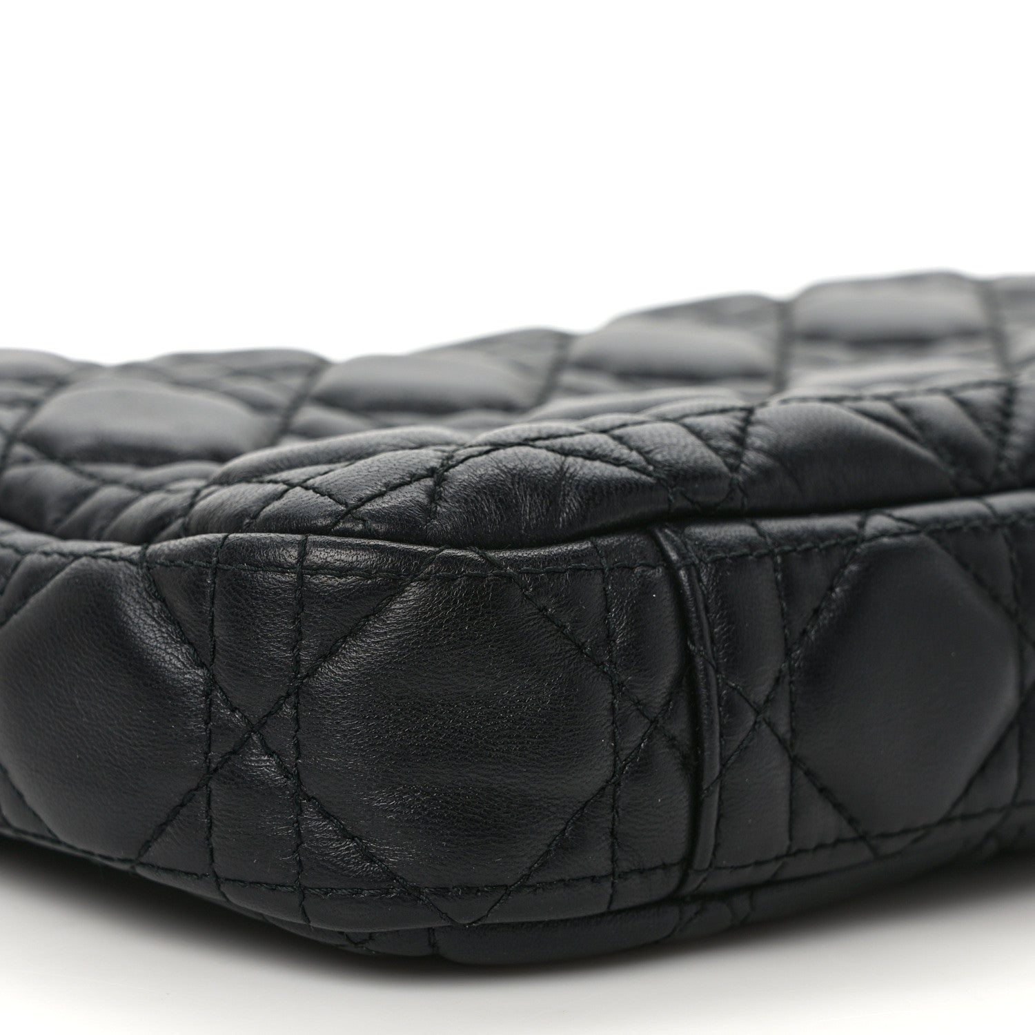 Christian Dior Lambskin Cannage DiorQuake Pouch Black 7 of 8