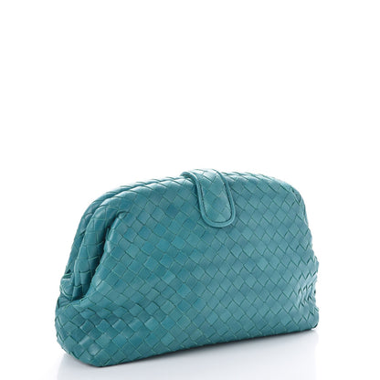 Bottega Veneta Nappa Intrecciato The Lauren 1980 Clutch Aqua 3 of 9