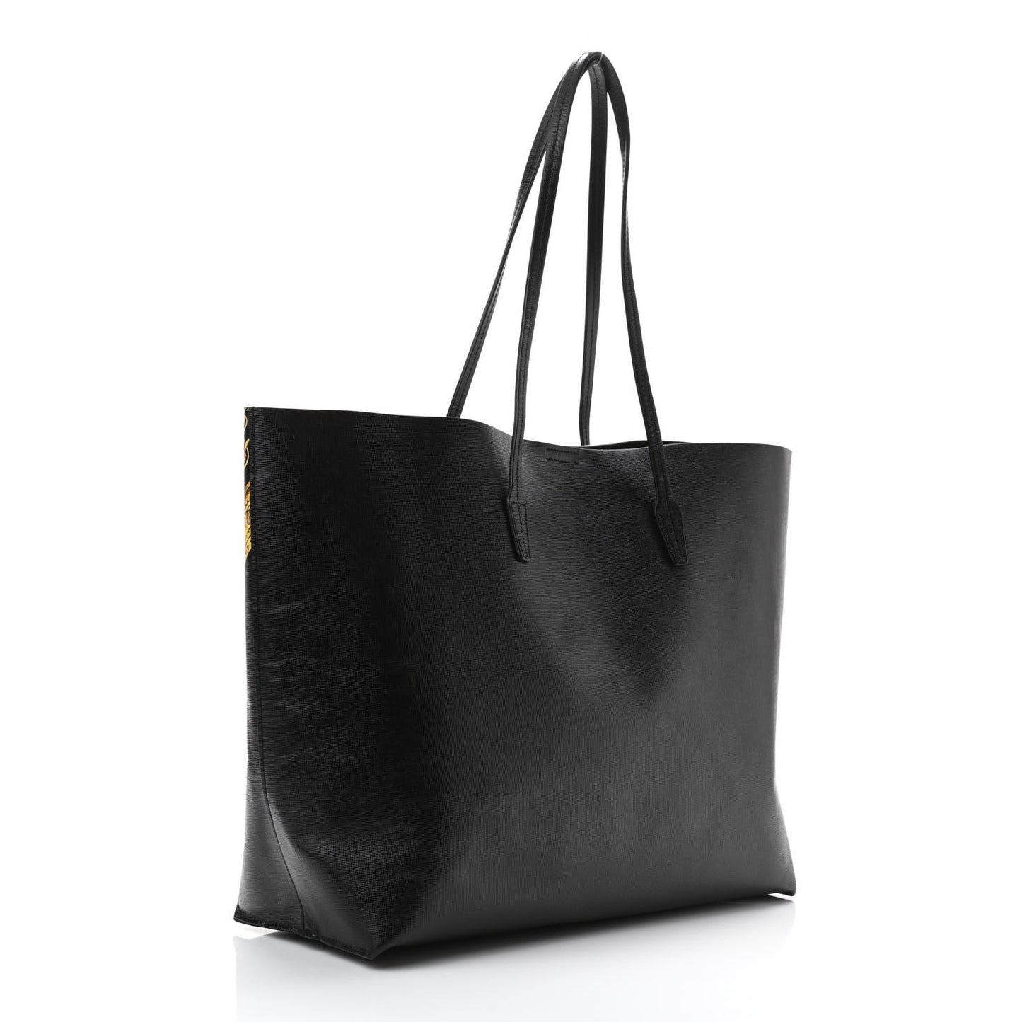 Barocco Printed Tote Black Gold