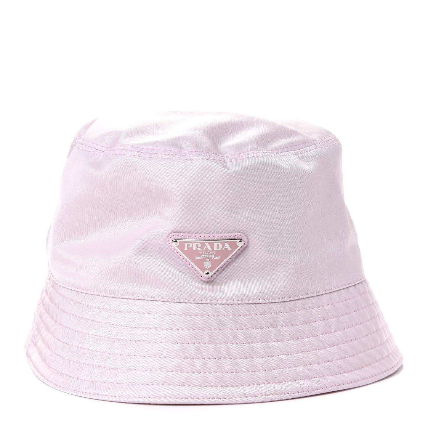 Re-Nylon Metal Triangle Logo Womens Bucket Hat L Alabastro
