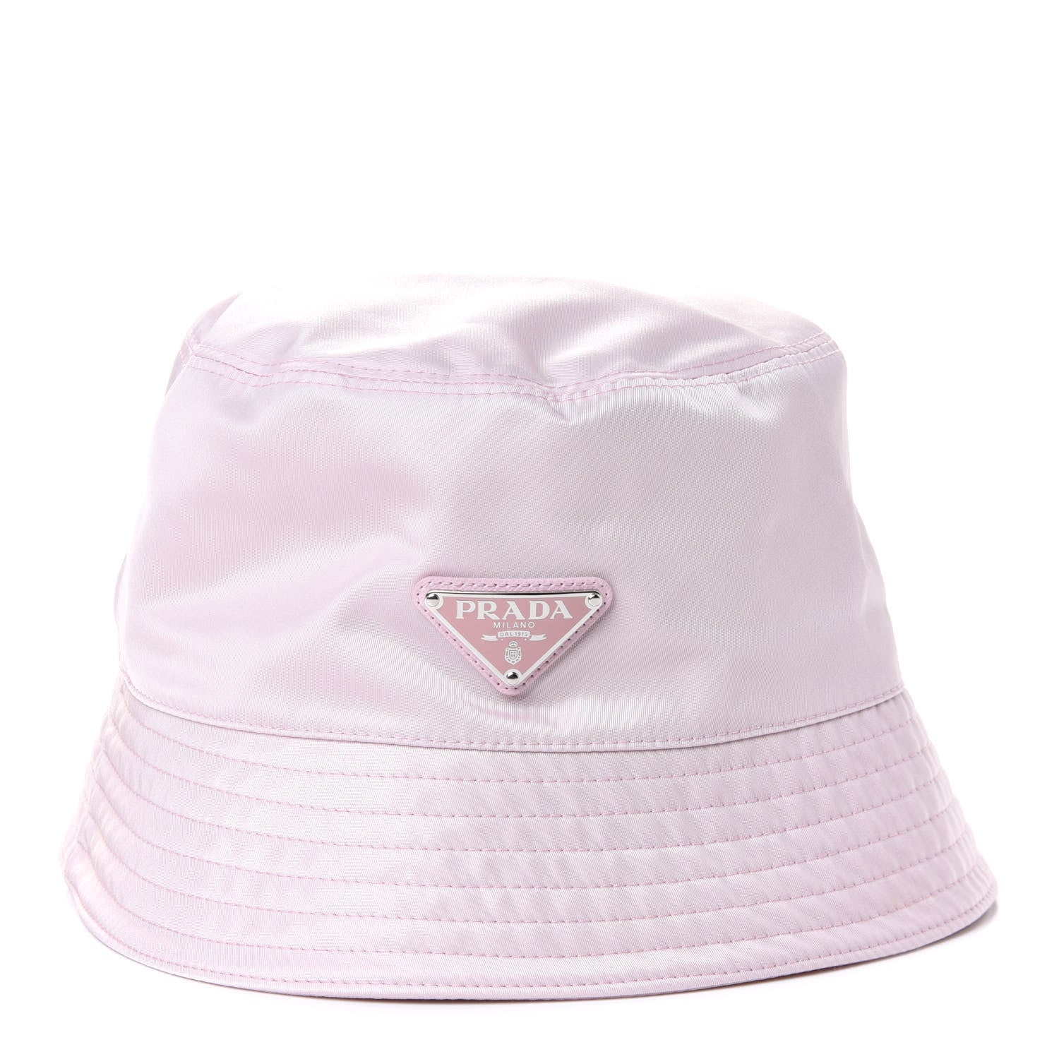 Prada Re-Nylon Metal Triangle Logo Womens Bucket Hat L Alabastro 2 of 4