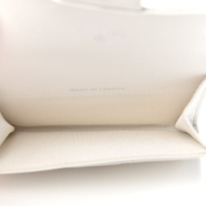Chanel Caviar Quilted Flap Card Holder Wallet White 5 of 9