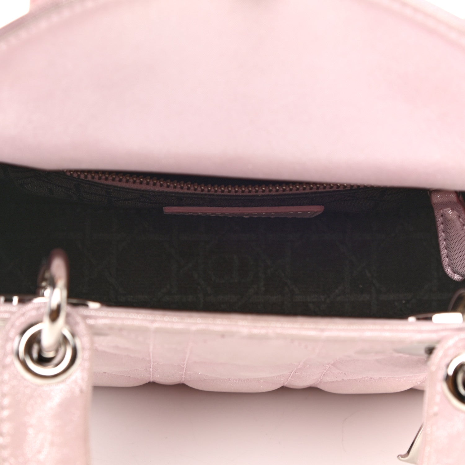 Christian Dior Metallic Lambskin Cannage Mini Lady Dior Lotus 5 of 9