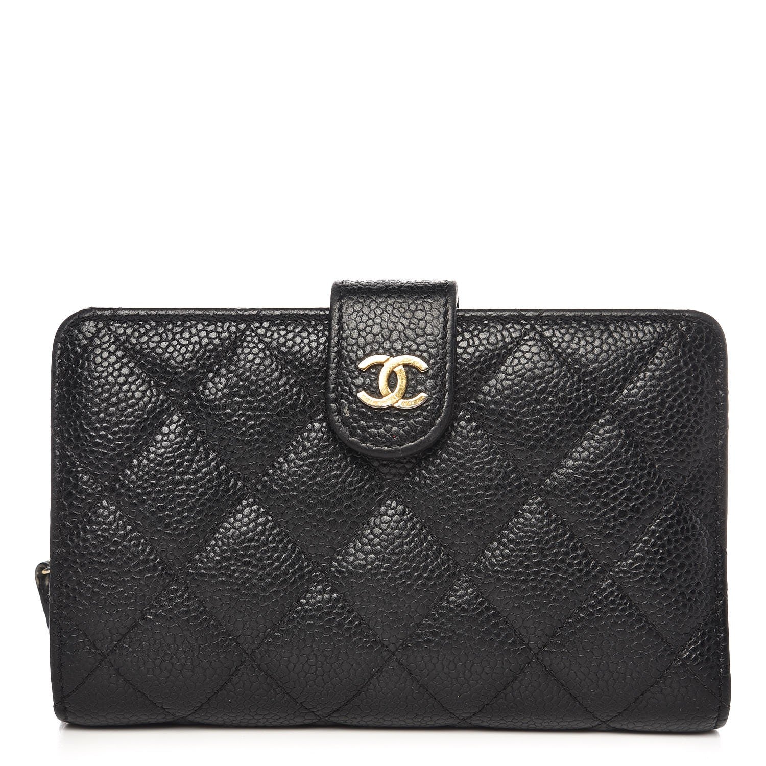 Chanel Caviar Quilted Zipped Pocket Wallet Black 1 of 15
