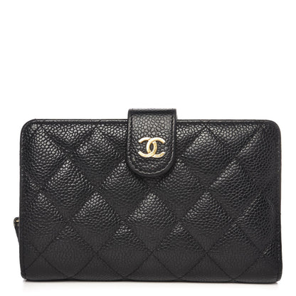 Chanel Caviar Quilted Zipped Pocket Wallet Black 1 of 15