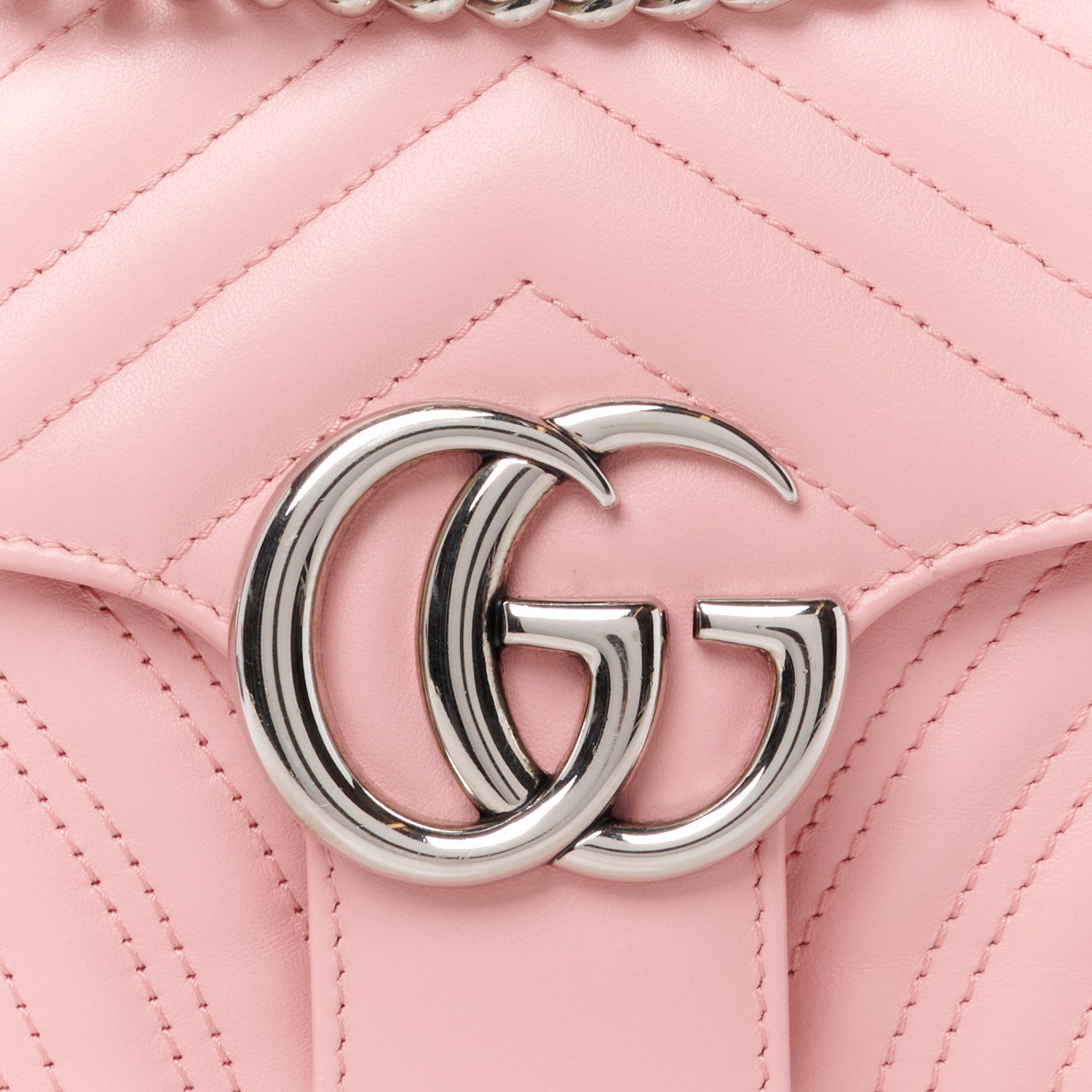 Gucci Calfskin Matelasse Small GG Marmont Shoulder Bag Wild Rose 9 of 11
