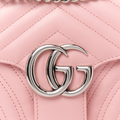 Gucci Calfskin Matelasse Small GG Marmont Shoulder Bag Wild Rose 9 of 11