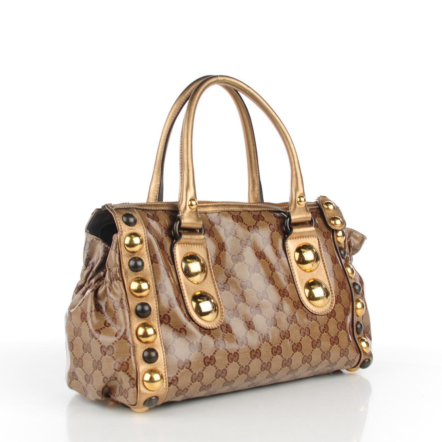 Crystal Monogram Babouska Tote Gold