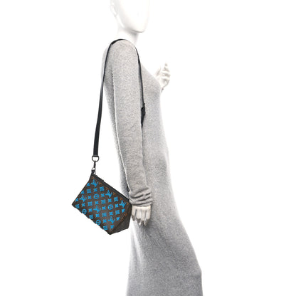 Louis Vuitton Monogram Tuffetage Triangle Messenger Turquoise 2 of 11