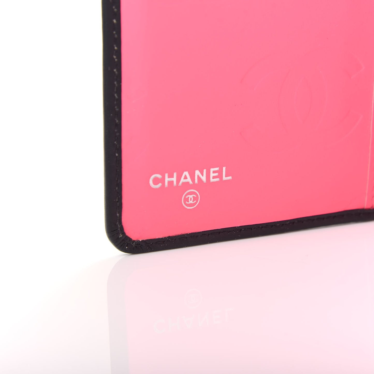 Calfskin Quilted Cambon Yen Wallet Black