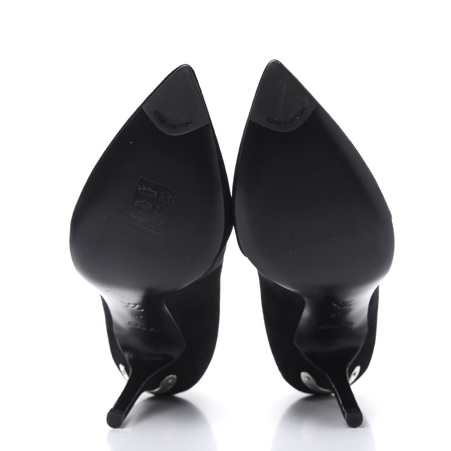 Louis Vuitton Suede Diana Pumps 37 Black 6 of 9