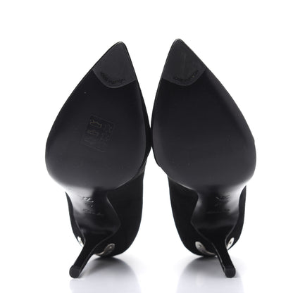 Louis Vuitton Suede Diana Pumps 37 Black 6 of 9