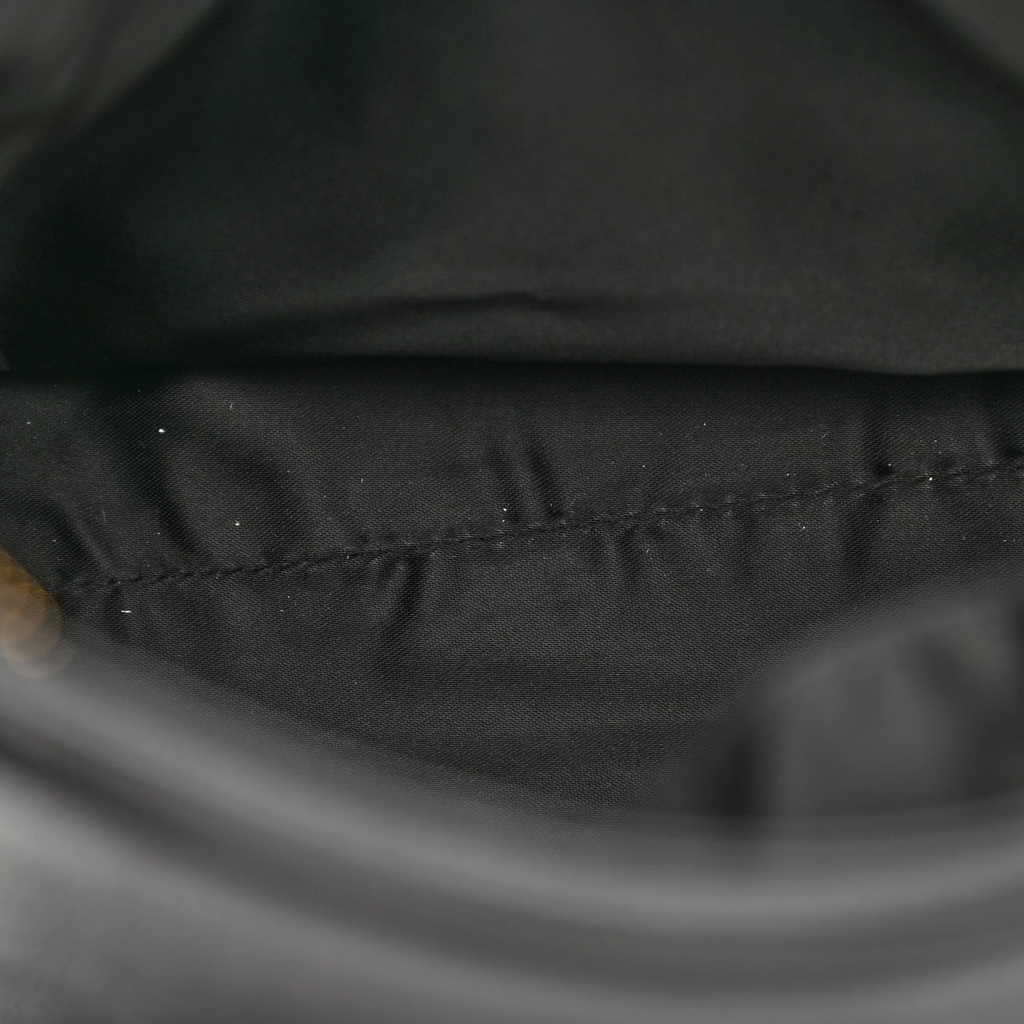 Caviar Embroidered Logo Shoulder Bag Black