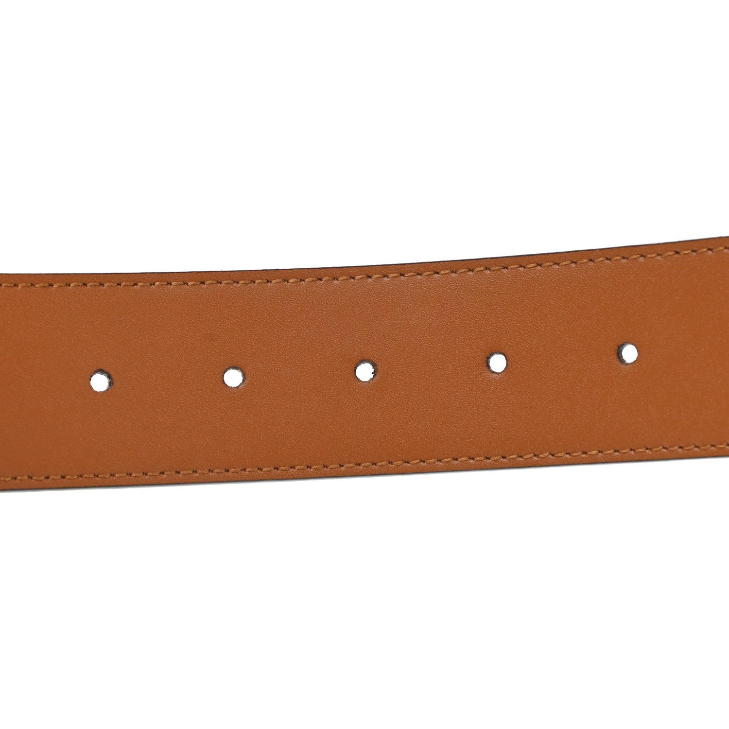 Fendi Vitello Liberty F is Fendi Bi-Color Reversible Belt 85 Caramello White 3 of 4