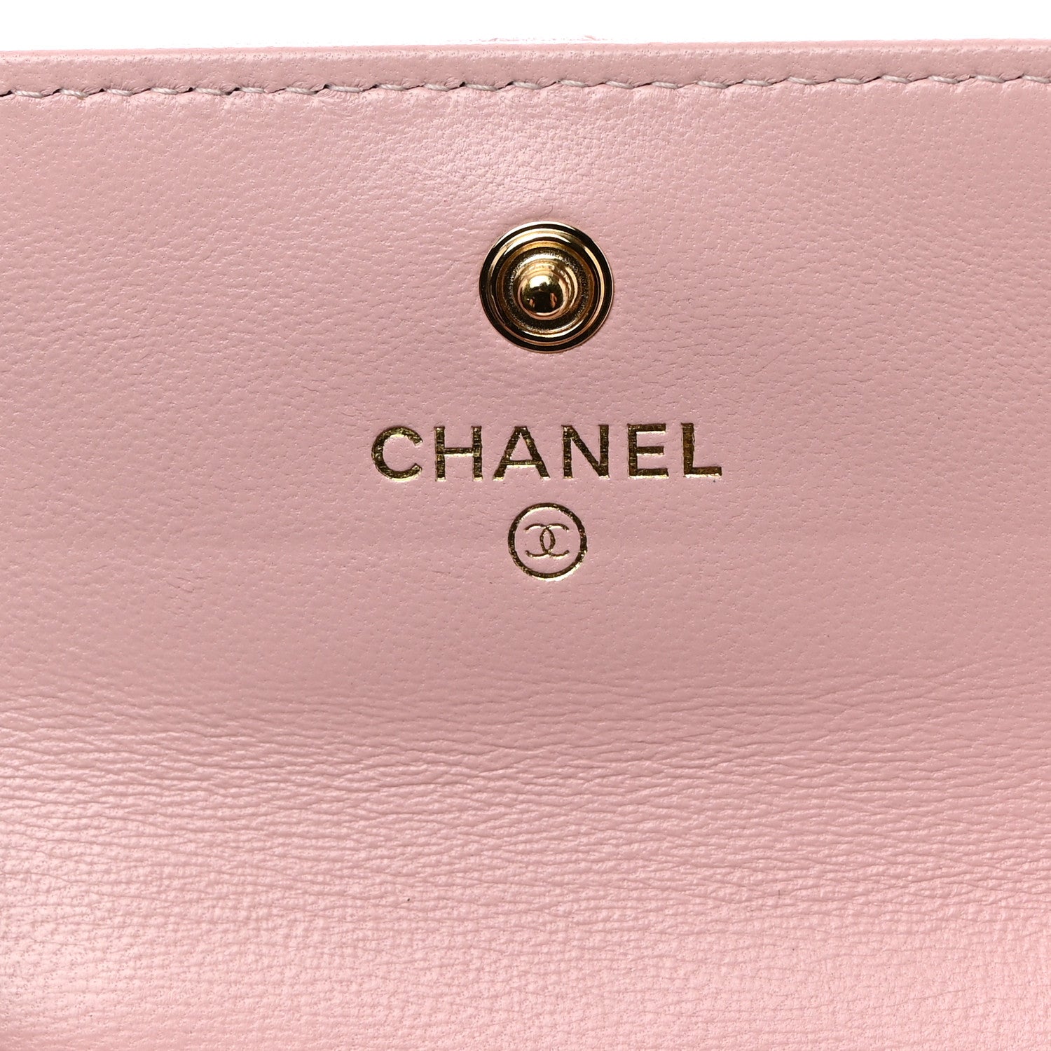 Chanel Lambskin Quilted Chanel 19 Flap Card Holder Light Pink 6 of 9