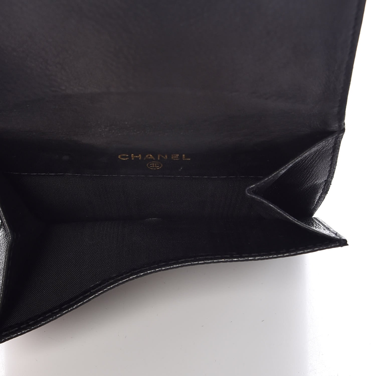 Chanel Caviar Timeless CC Compact French Wallet Black 6 of 12