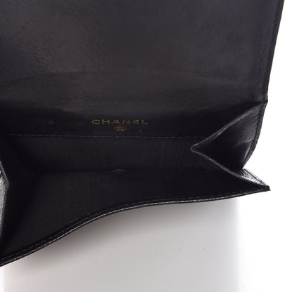 Chanel Caviar Timeless CC Compact French Wallet Black 6 of 12