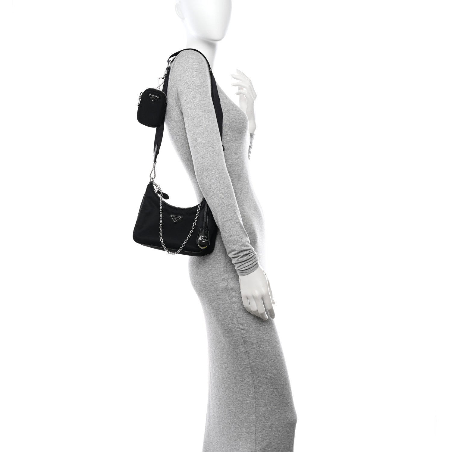 Prada Nylon Re-Edition 2005 Shoulder Bag Black 2 of 11
