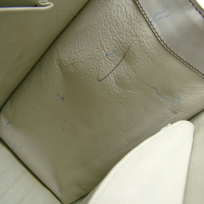 Prada Leather Framed Jacquard Logo Handbag Gray 10 of 11