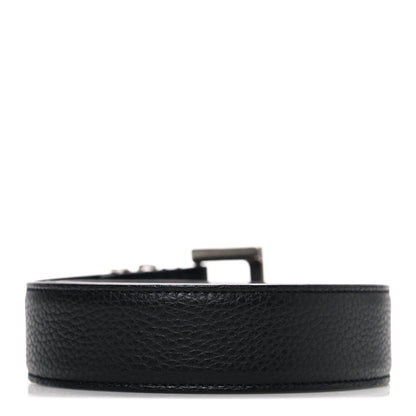 Saint Laurent Grained Calfskin Monogram Cassandre Square Buckle Belt 85 34 Black 2 of 6