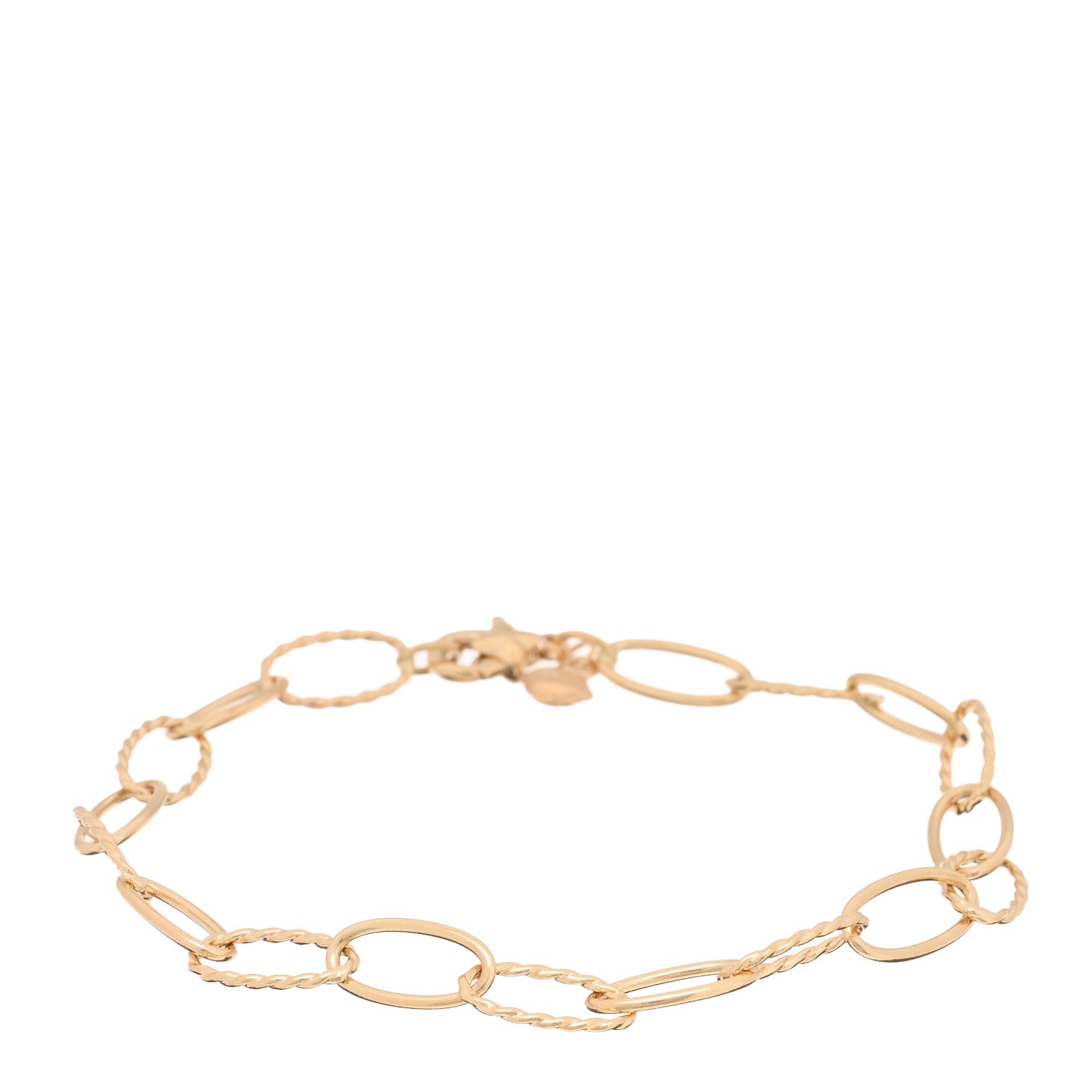 18K Yellow Gold Oval Link Bracelet