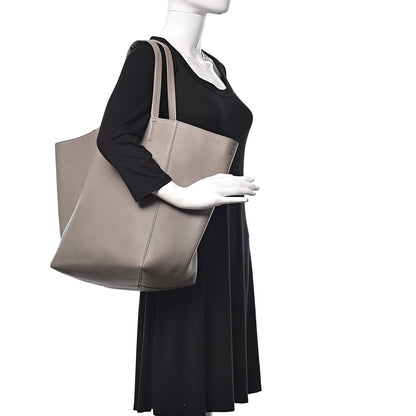 Celine Soft Grained Calfskin Medium Horizontal Cabas Phantom Grey 2 of 11