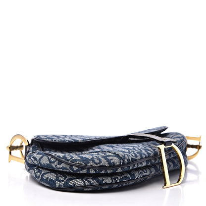 Christian Dior Monogram Saddle Bag Blue 3 of 12