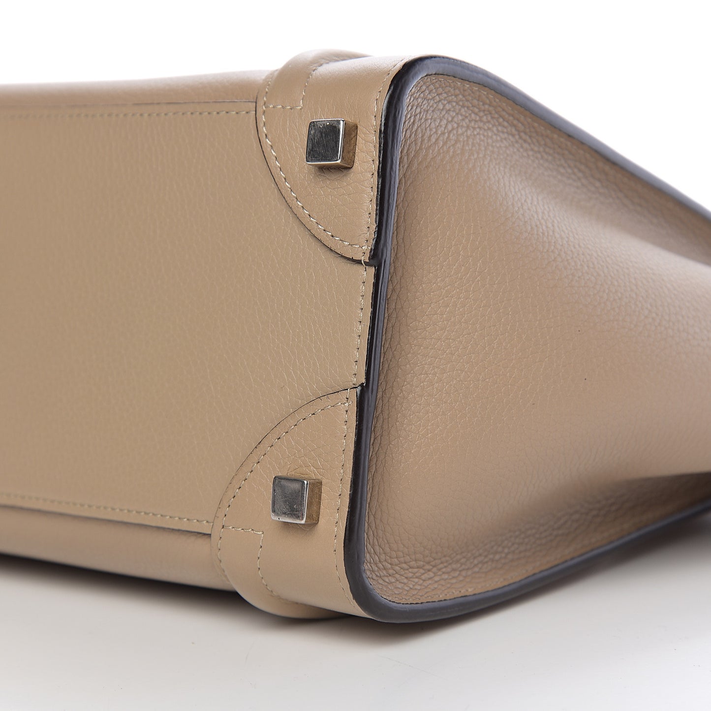 Drummed Calfskin Micro Luggage Dune