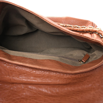 Fendi Crinkled Lambskin Mia Shoulder Flap Camel 5 of 14