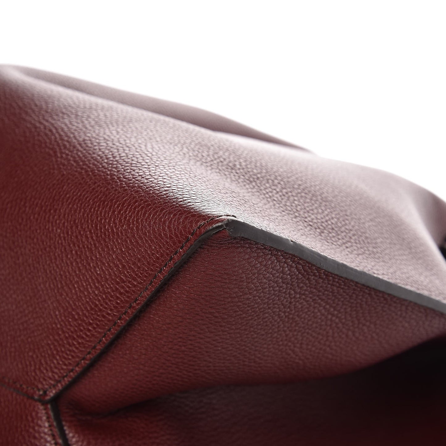 Grained Calfskin Small Tyndale Bucket Bag Burgundy