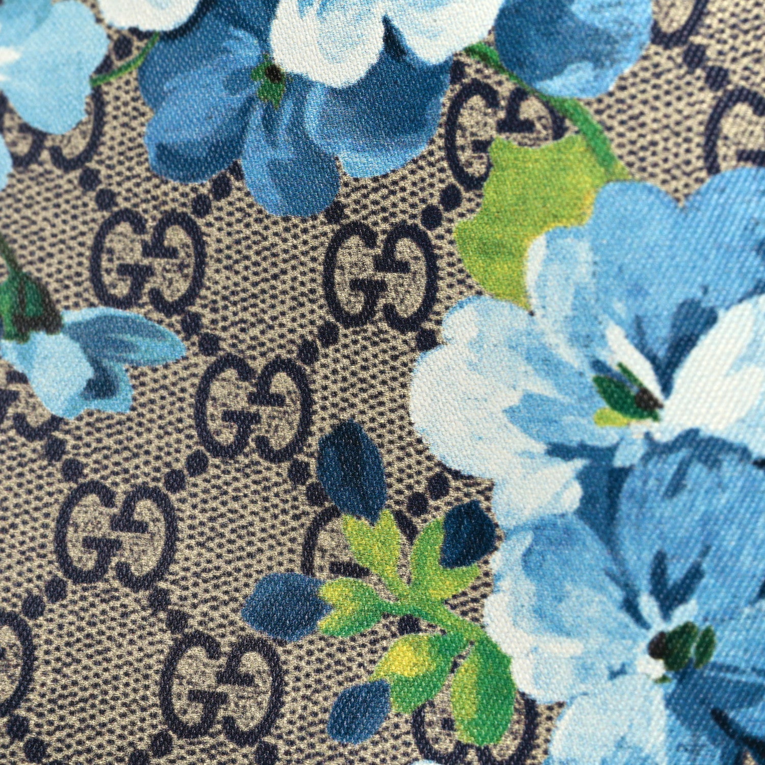 Gucci GG Supreme Monogram Blooms Medium Reversible Tote Beige Blue Navy 7 of 20