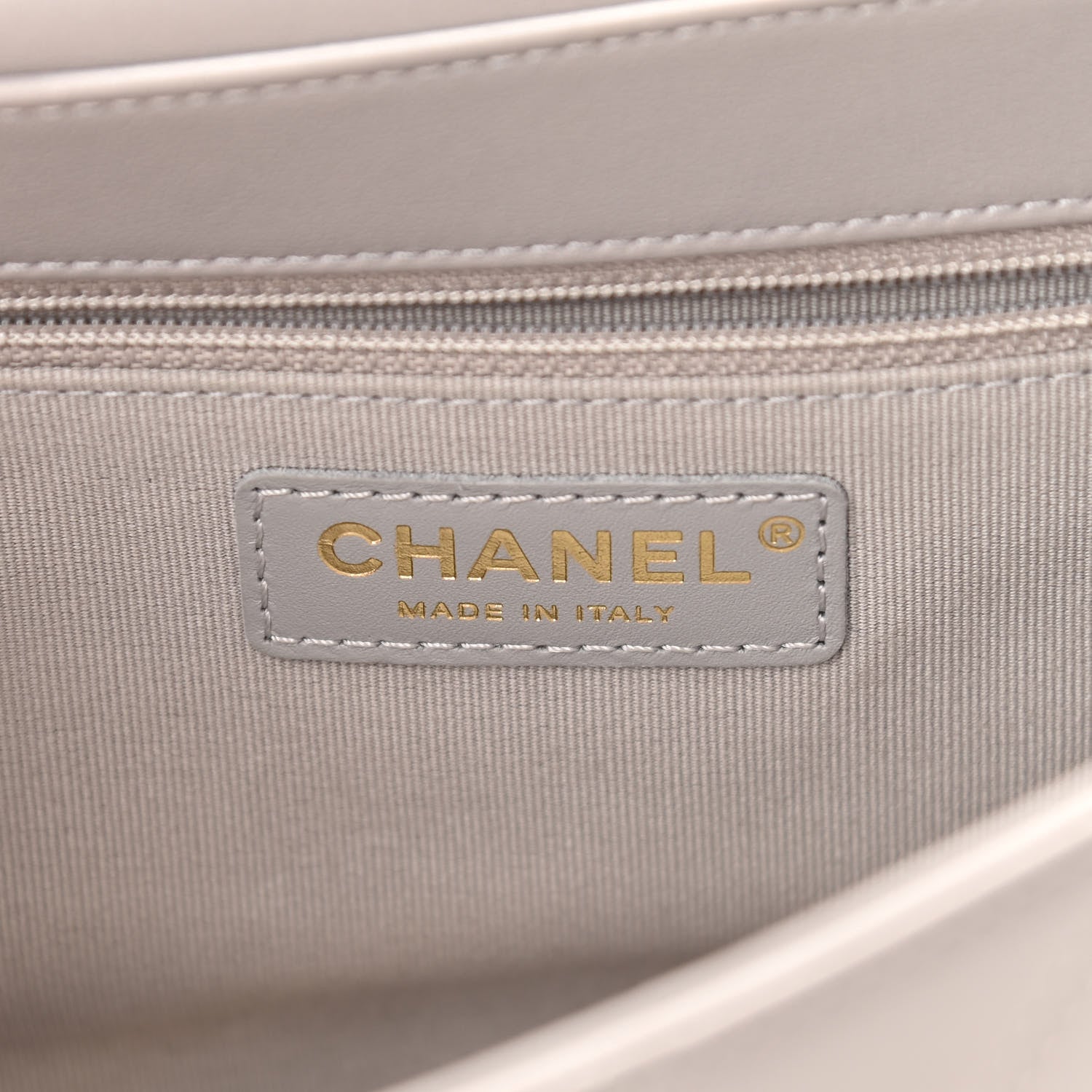 Chanel Calfskin Stitched Chain Flap Grey 6 of 11