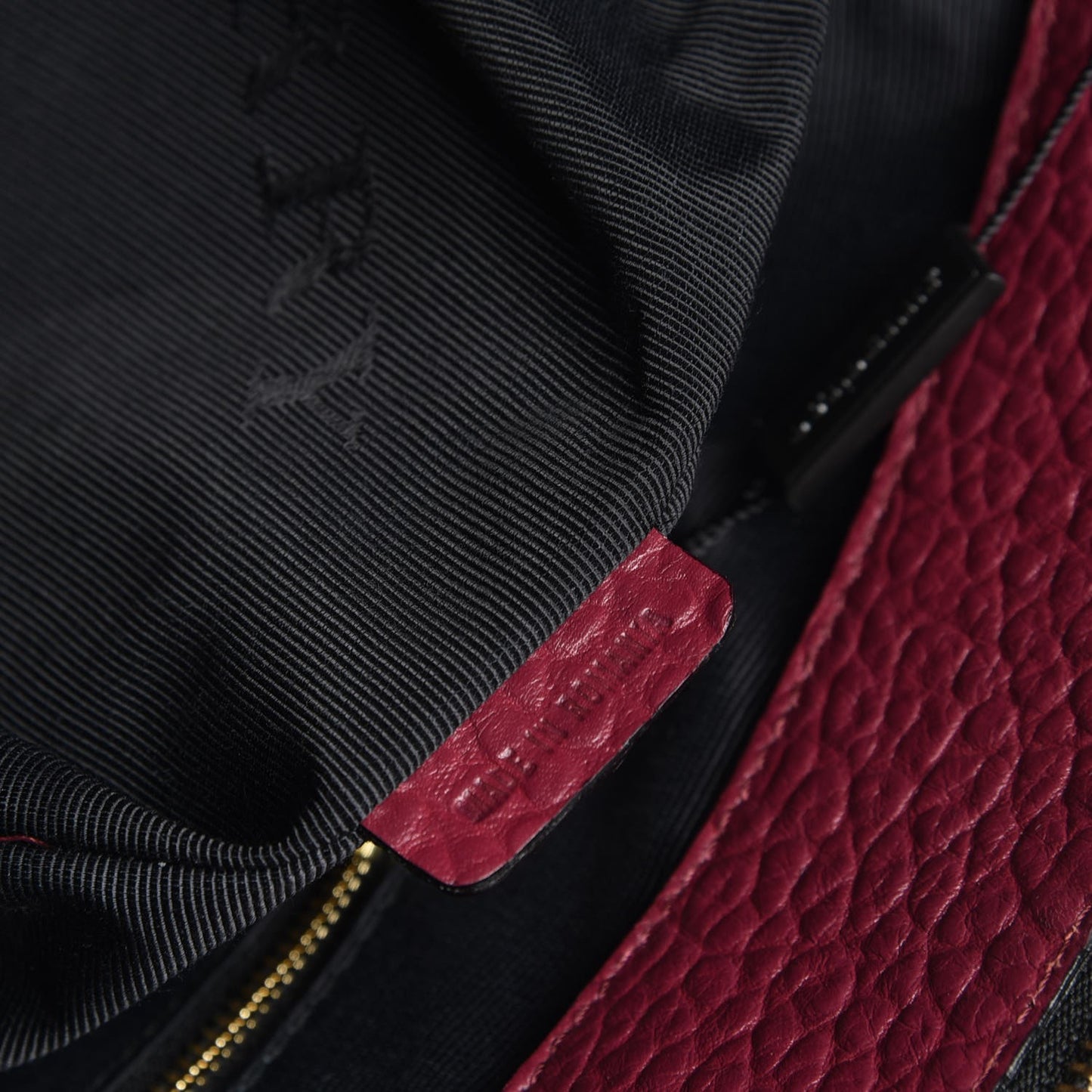 Heritage Grain Check Embossed Medium Dewsbury Tote Dark Plum