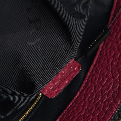 Burberry Heritage Grain Check Embossed Medium Dewsbury Tote Dark Plum 7 of 9