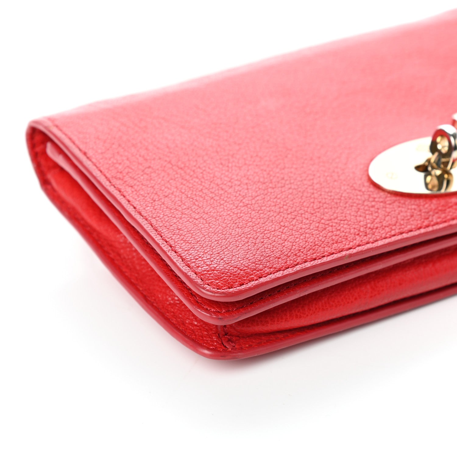 Mulberry Grainy Print Valentines Heart Bayswater Clutch Wallet Tomato Red 8 of 9