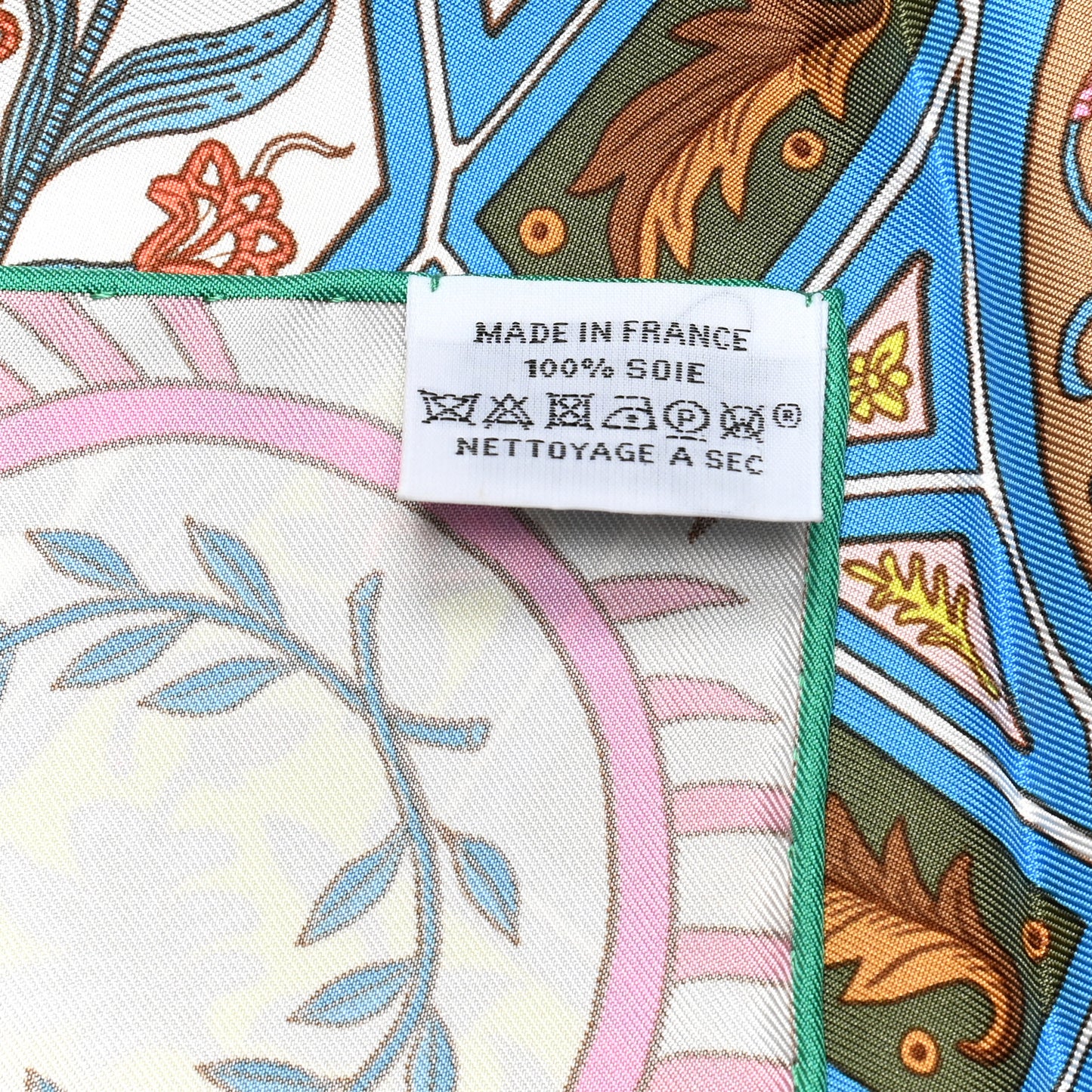 Silk La Danse Des Amazones Scarf 90 Vert d'eau Rose