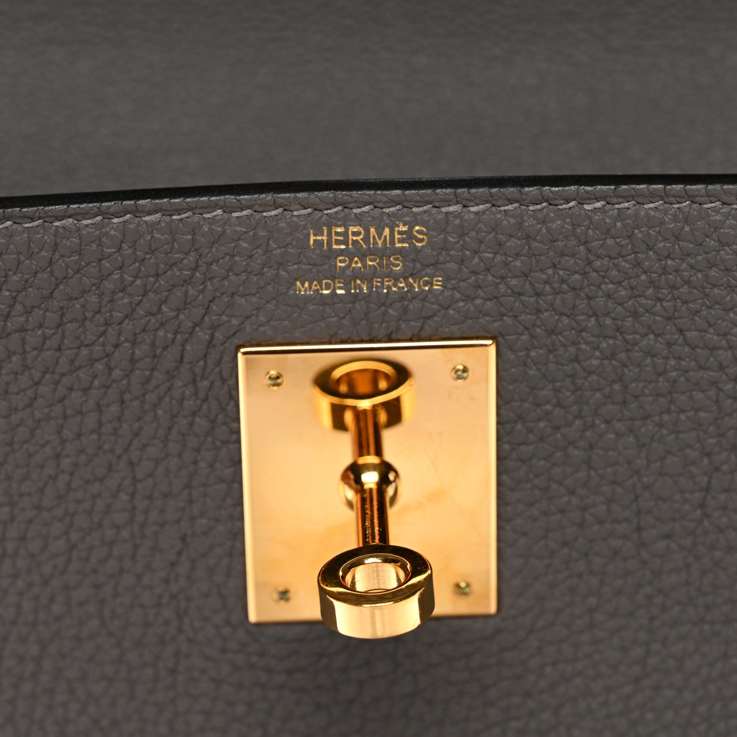 Hermes Togo Kelly Retourne 28 Gris Meyer 6 of 13